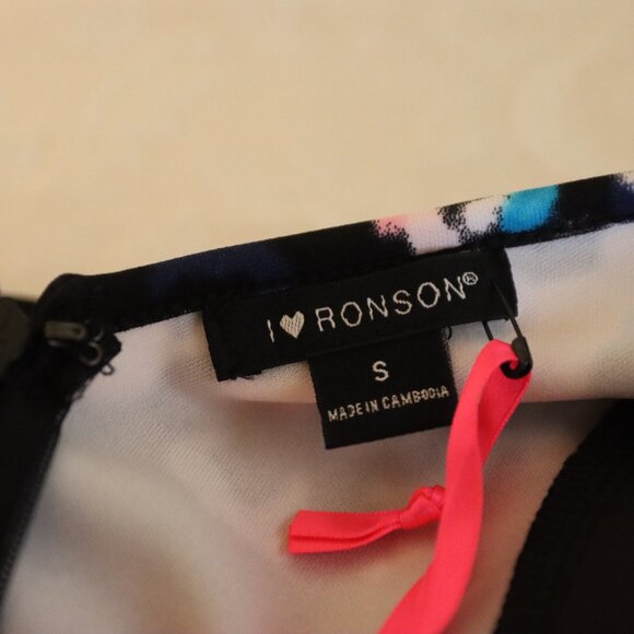 I ❤ Ronson Floral Block Bodycon Dress NWT Size Small - Picture 2 of 15